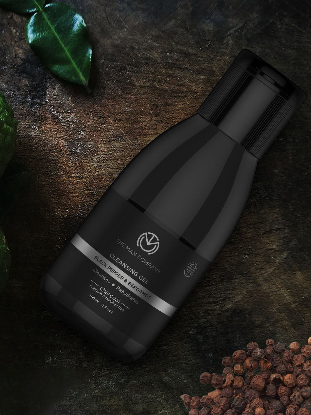 The Man Company Charcoal Cleansing Gel With Bergamot & Black Pepper