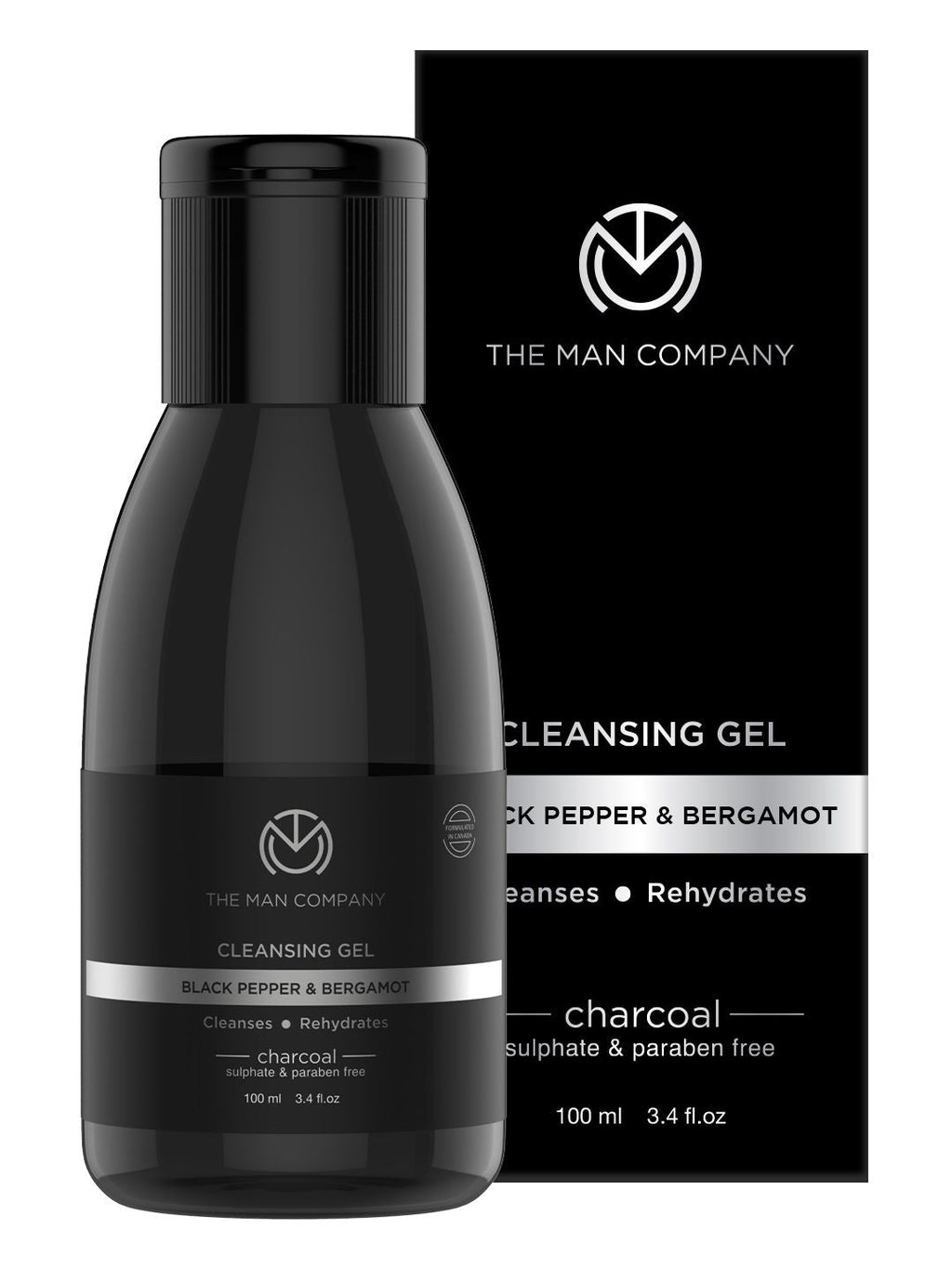 The Man Company Charcoal Cleansing Gel With Bergamot & Black Pepper