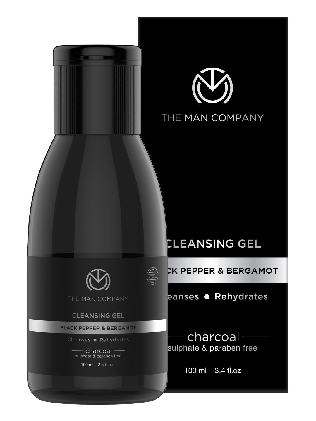 The Man Company Charcoal Cleansing Gel With Bergamot & Black Pepper