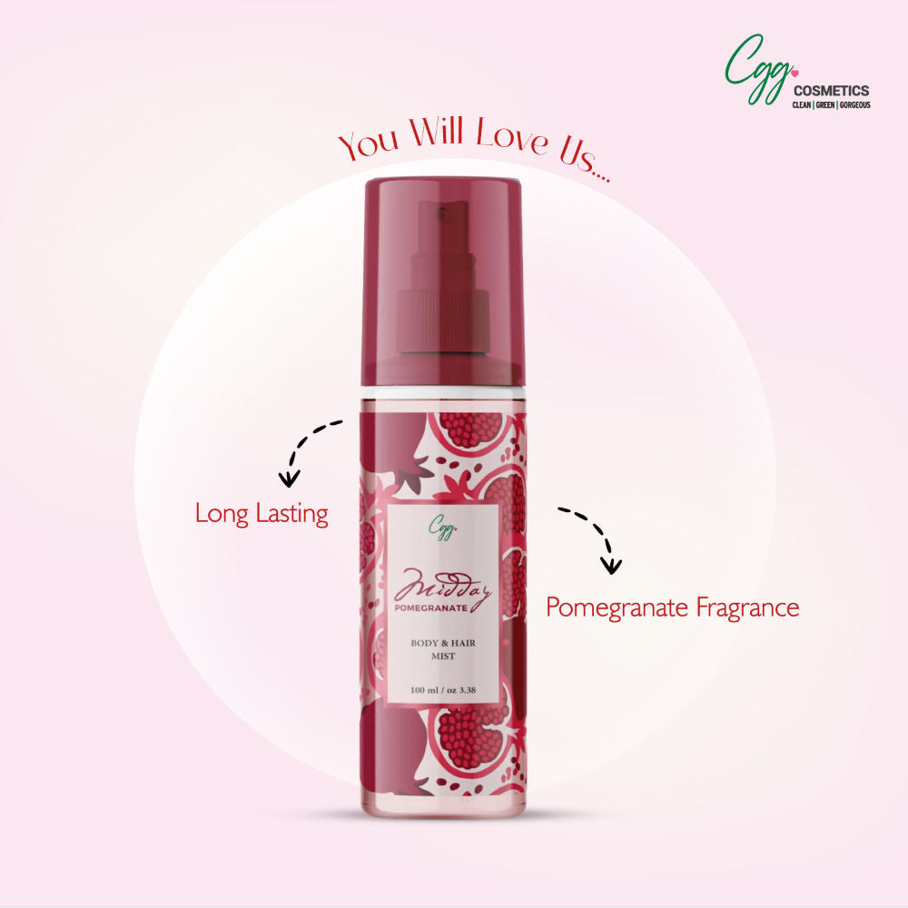 CGG Cosmetics Midday Pomegranate Body & Hair Mist With No Alcohol For Woman