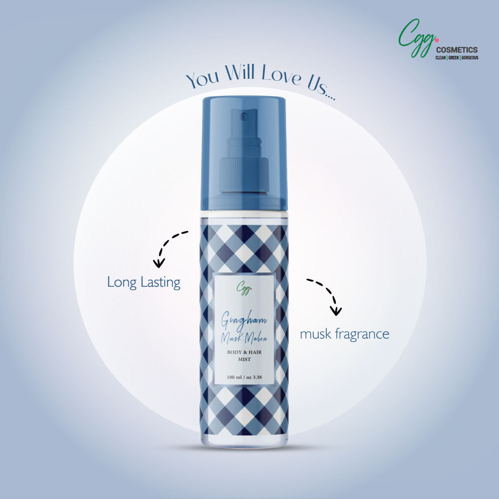CGG Cosmetics Gingham Musk Body & Hair Mist With No Alcohol For Woman
