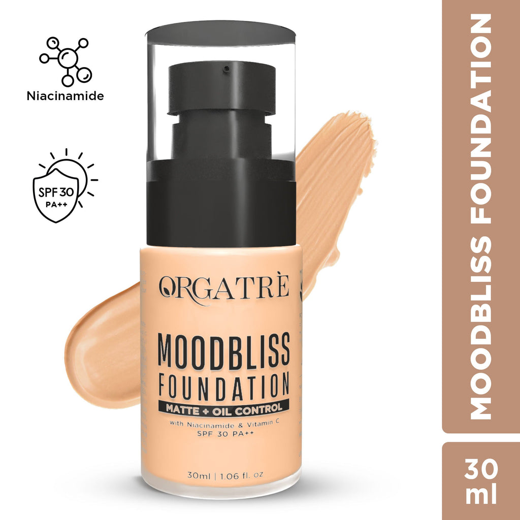Orgatre Matte+ Oil Control Makeup Foundation SPF 30 - Longwear Enriched with Niacinamide, Vit C -240