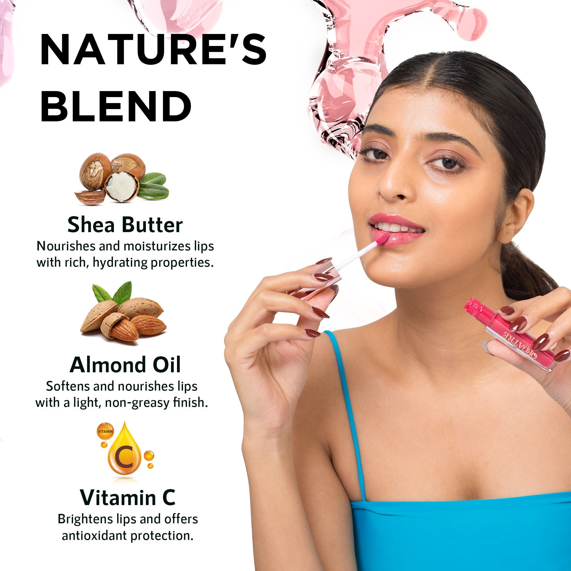 Orgatre Lip Gloss Fuller Plumped Lips With Instant Shine & Glossy Finish
