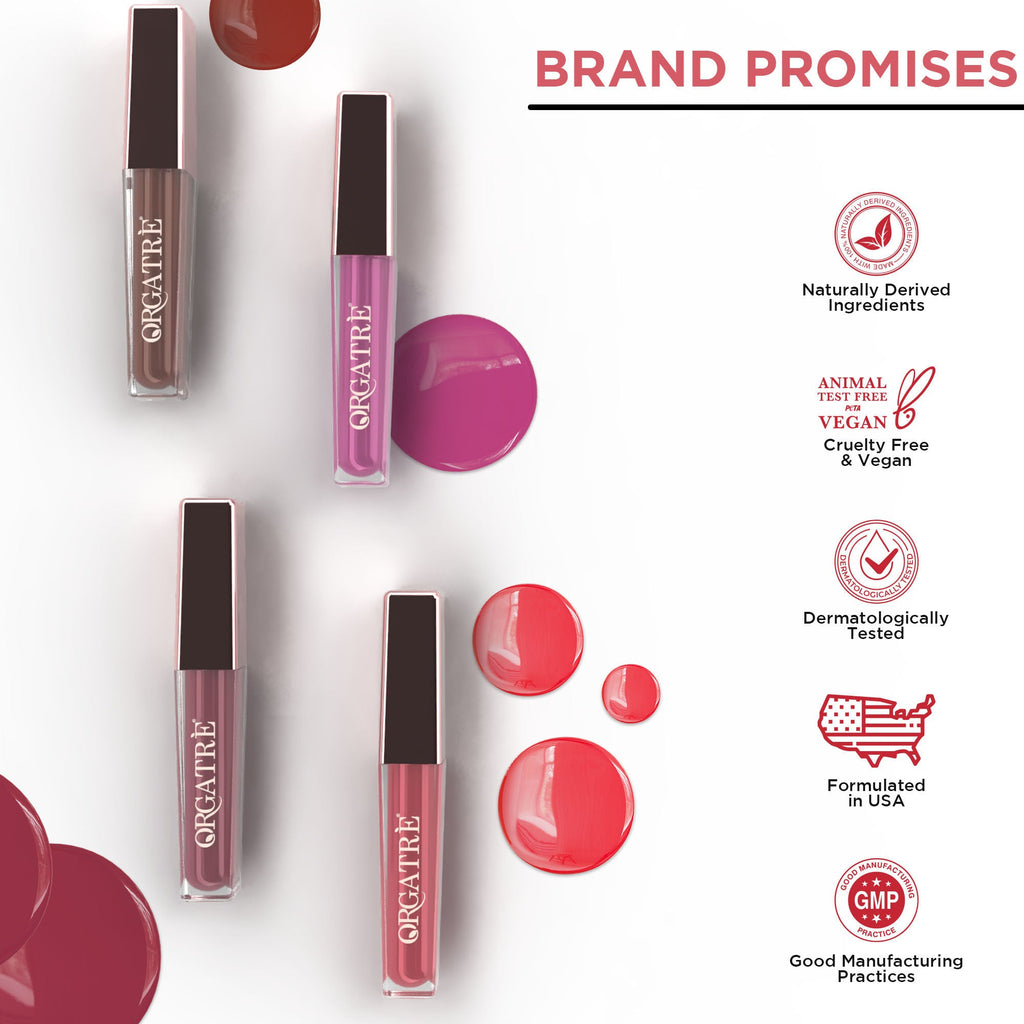 Orgatre Lip Gloss Fuller Plumped Lips With Instant Shine & Glossy Finish