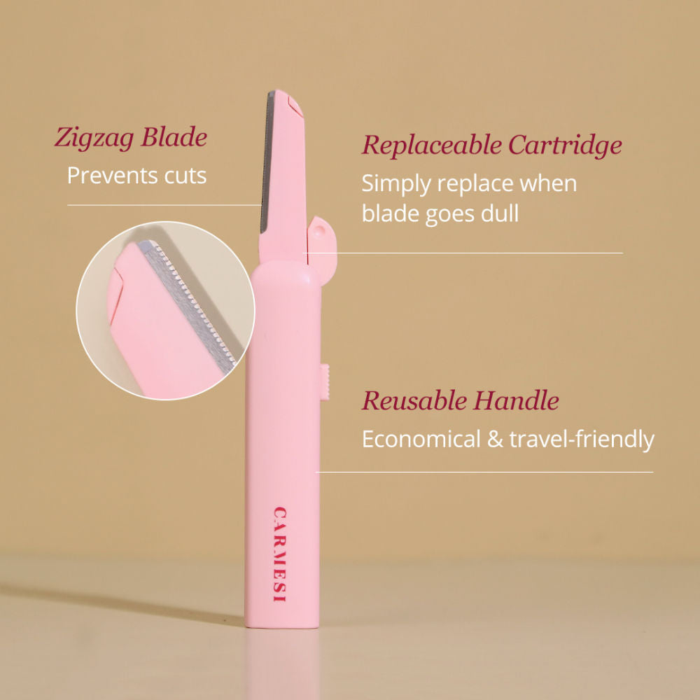 Carmesi Face Razor Reset - 1 Razor & 3 Cartridges - Instant & Painless Hair Removal