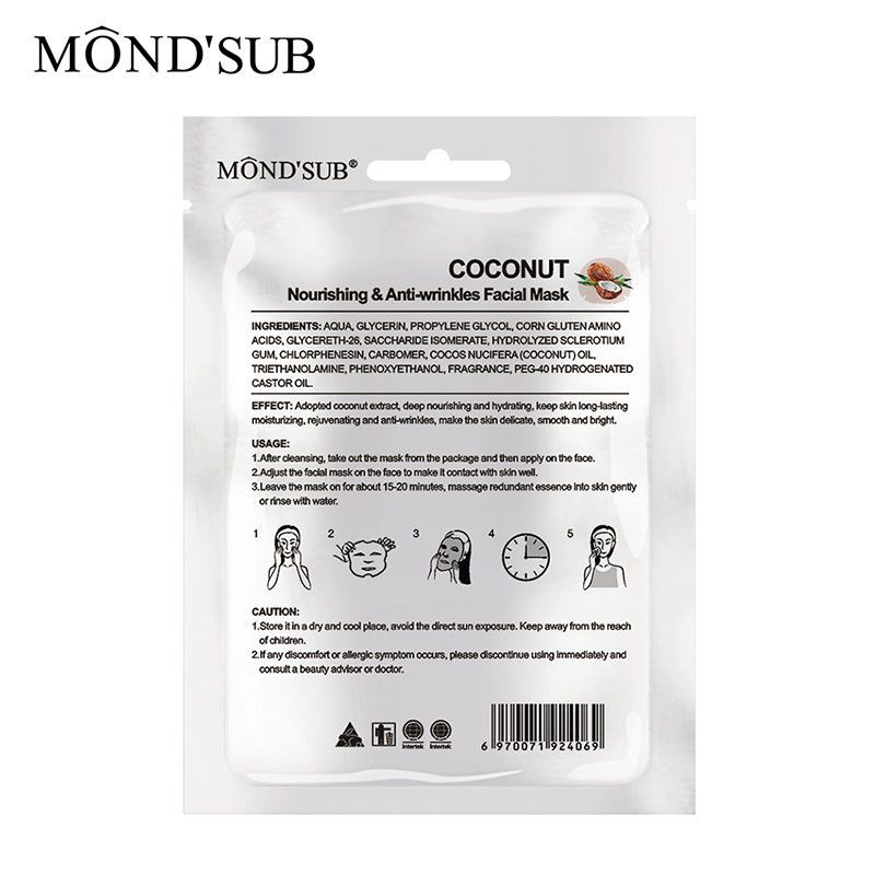 Mond'Sub Coconut Anti-wrinkles Facial Mask Sheet