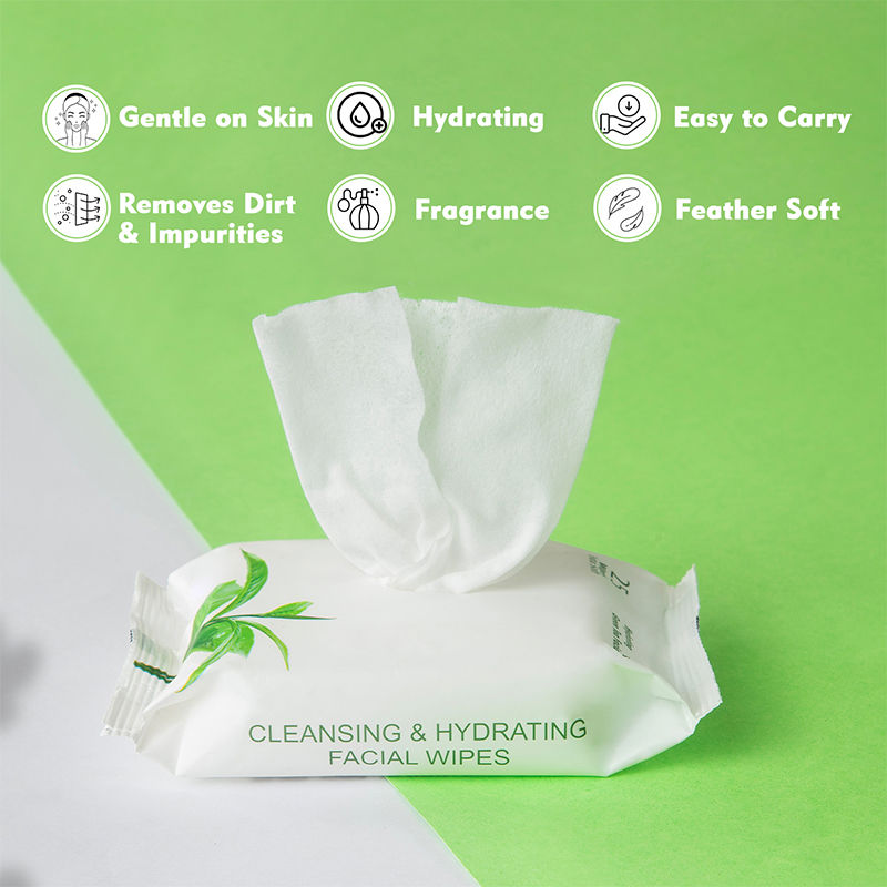 GLAM21 Makeup Removal Green Tea Hydrating Facial Wipes