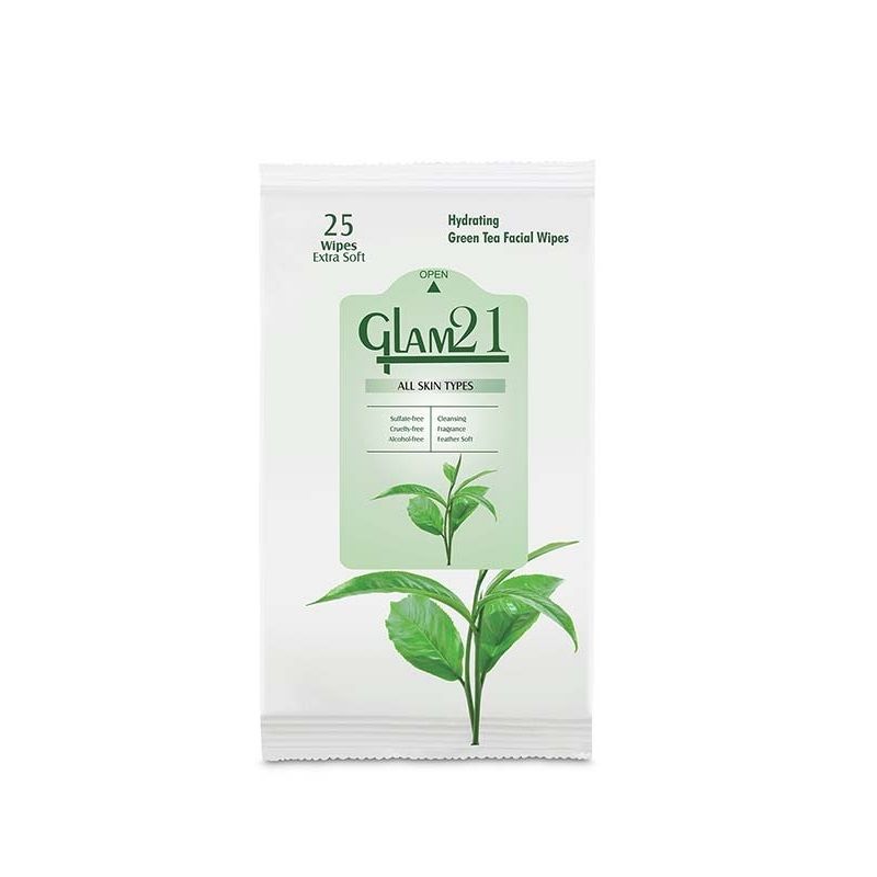 GLAM21 Makeup Removal Green Tea Hydrating Facial Wipes