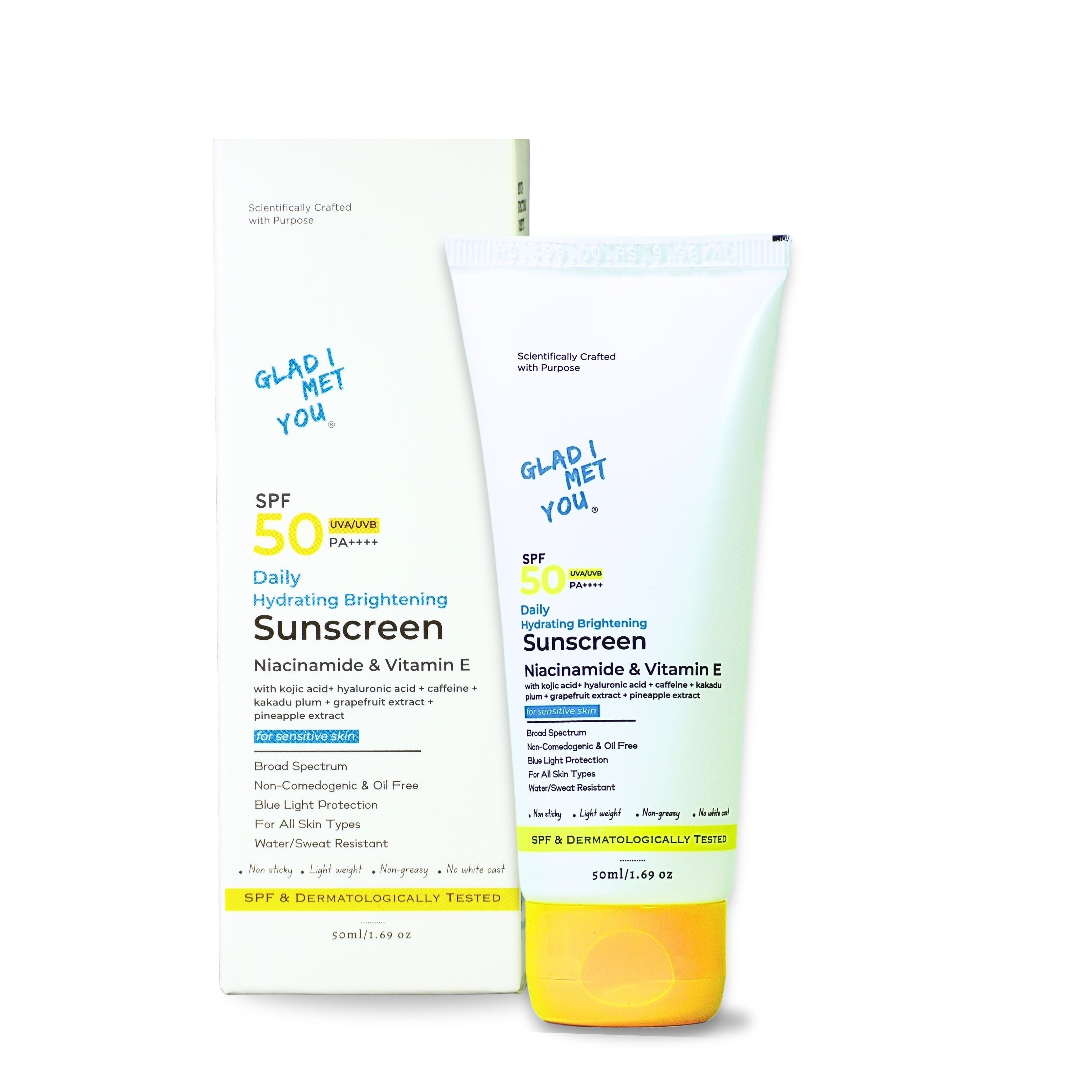 GLAD I MET YOU Ultra-Light Sunscreen SPF 50 PA++++ For Oily & Sensitive Skin