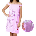 Matra Microfiber Bath Wrap Towel Wearable Cloth Bathrobe for Spa Beach Bathing Shower (Purple)