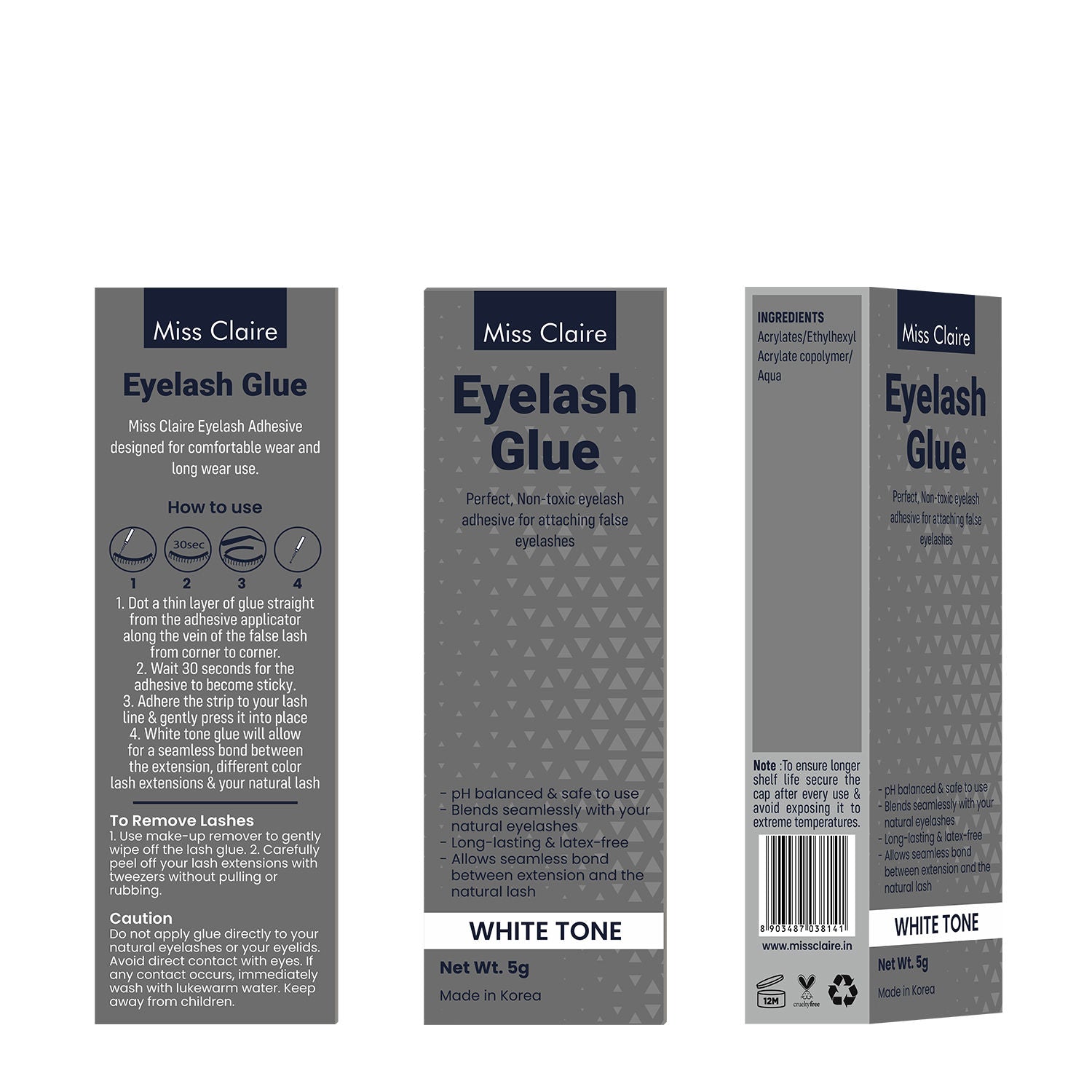 Miss Claire Eyelash Glue - White Tone