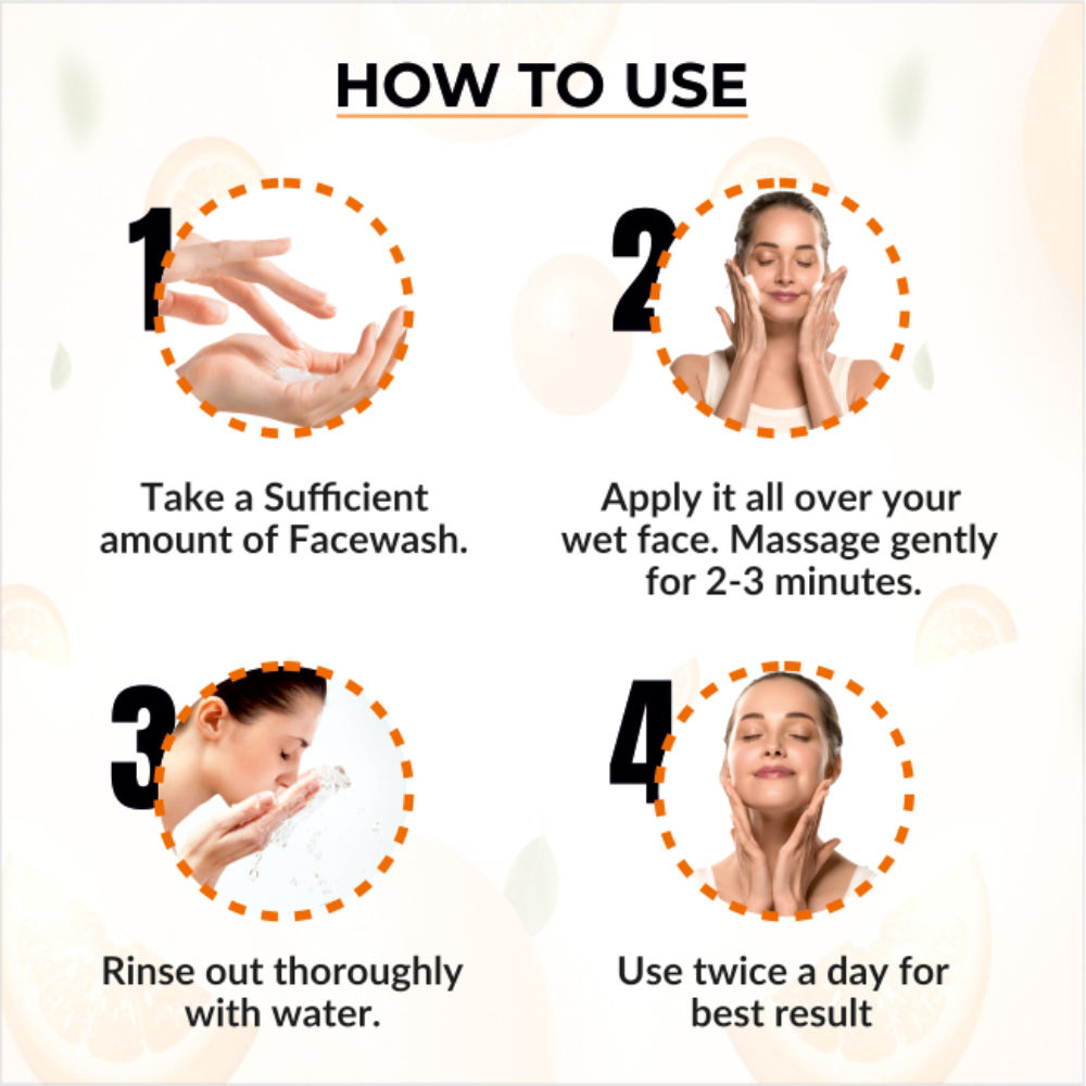 Dr. Sakhiya Vitamin C Face Wash Daily Glowing and Brightening Cleanser with Antioxidants