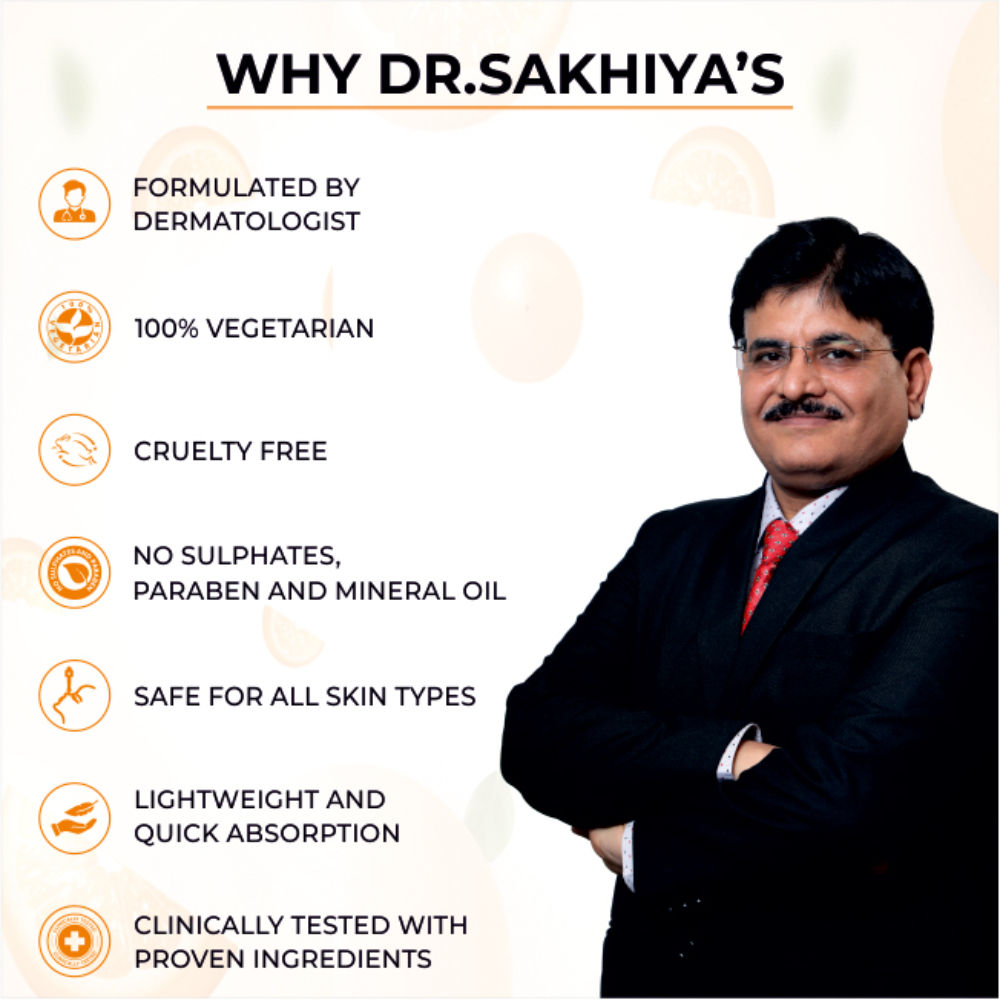 Dr. Sakhiya Vitamin C Face Wash Daily Glowing and Brightening Cleanser with Antioxidants