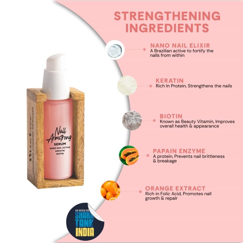 Mintree Organic Nail Armstrong Serum with Keratin repairs Cuticle & Stimulate Nail Growth for Women