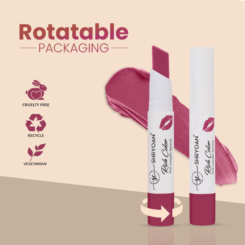 Shryoan Rich Color Non-Transfer Long Stay Creamy Lipstick - Grape Fruit 15