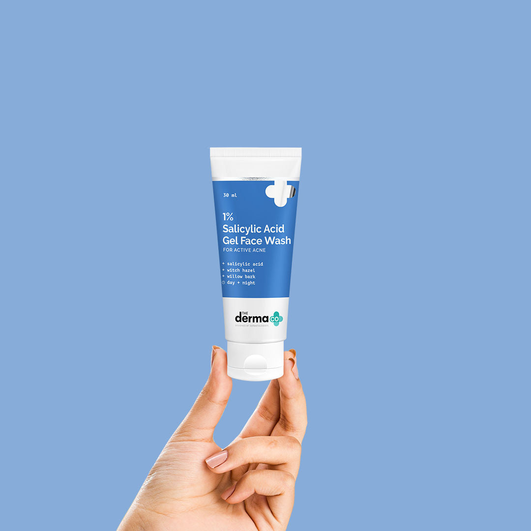 The Derma Co 1% Salicylic Acid Face Wash for Active Acne with Salicylic Acid & Witch Hazel