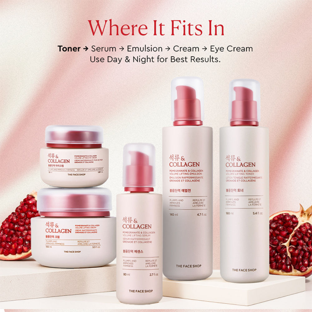 The Face Shop Collagen & Pomegranate Korean Toner with Hyaluronic Acid - Best in Anti Aging