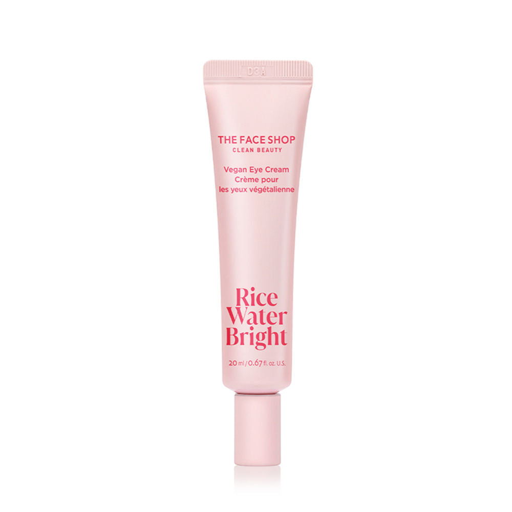 The Face Shop Rice Water Eye Cream with Niacinamide, Brightens & Moisturizes Under Eye Dark Circles