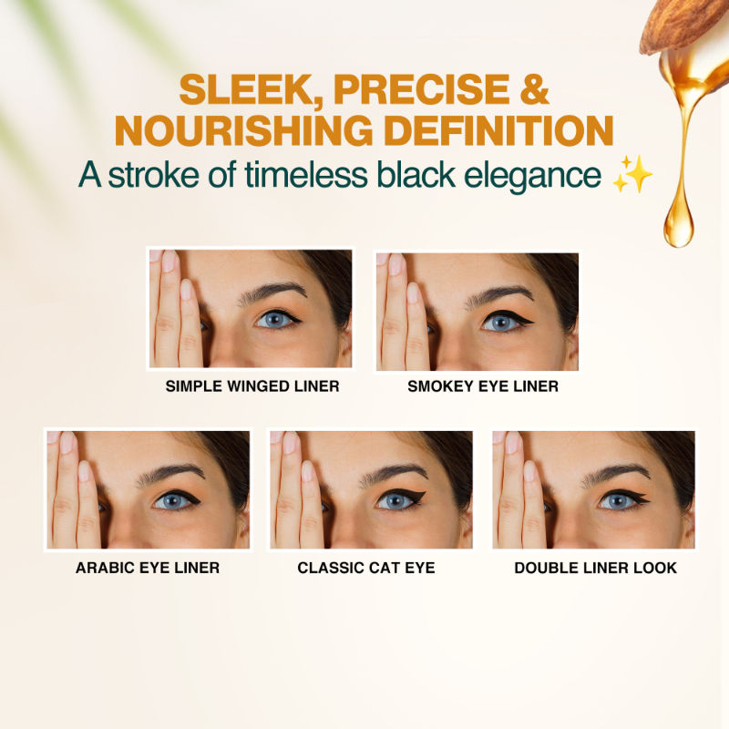 Nourish Mantra All-Day Liquid Eyeliner with Smudgeproof Intense Pigment