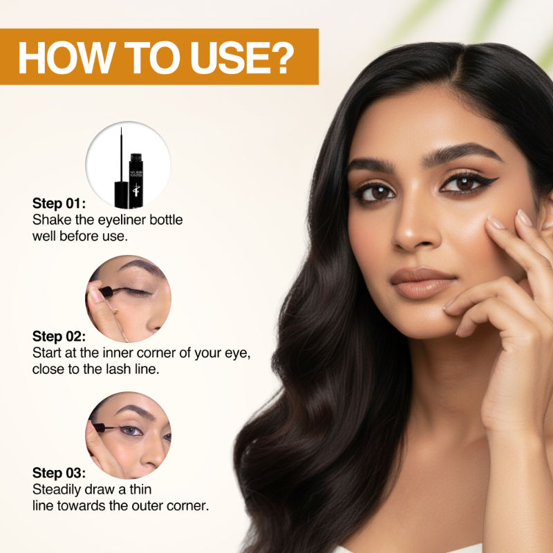 Nourish Mantra All-Day Liquid Eyeliner with Smudgeproof Intense Pigment