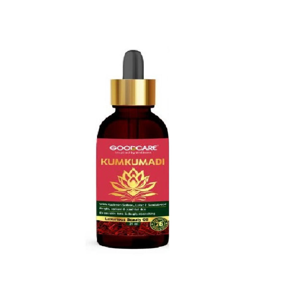 GOODCARE Ayurvedic Kumkumadi Face Oil with Saffron, Lotus and Sandalwood for glowing even toned skin