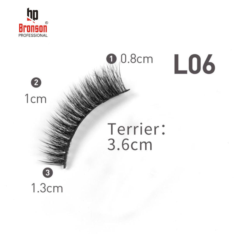 Bronson Professional Eyelash Set 3D False Long And Natural Eye Makeup No. L06