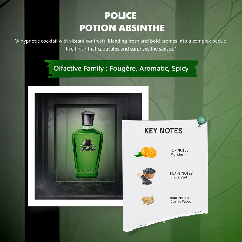 Police Potion Absinthe Eau De Parfum for Him