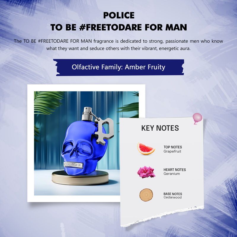 Police To Be Free To Dare Eau De Toilette for Men