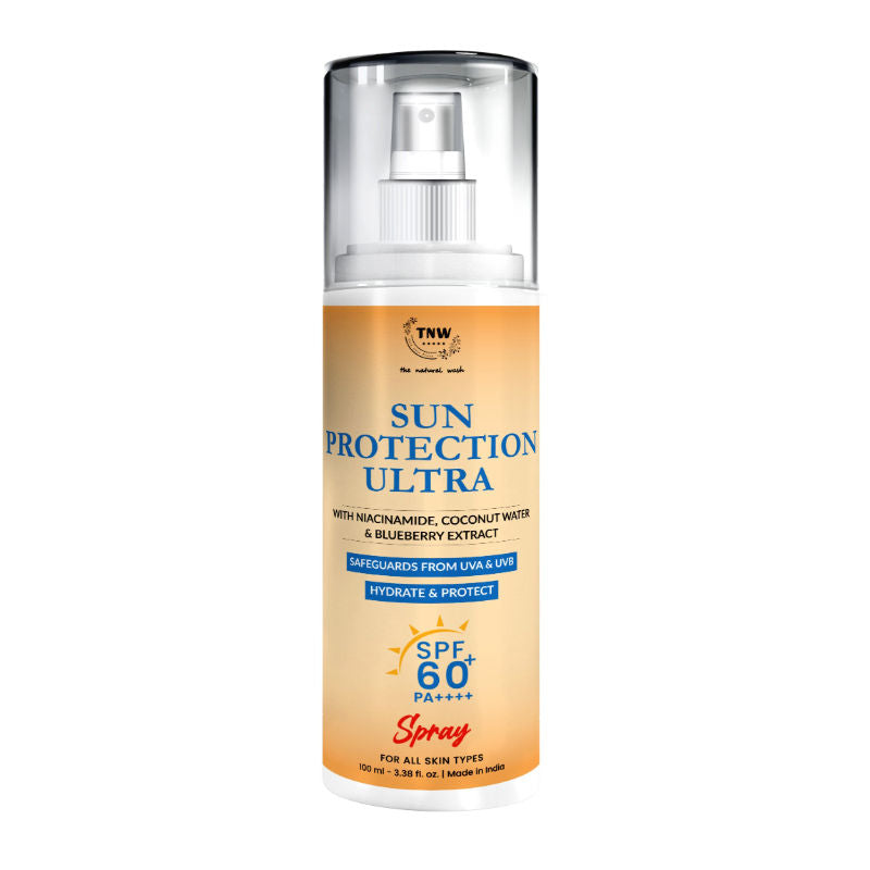 TNW The Natural Wash Sun Protection Sunscreen SPF UVA UBA 60+ PA++++ Spray