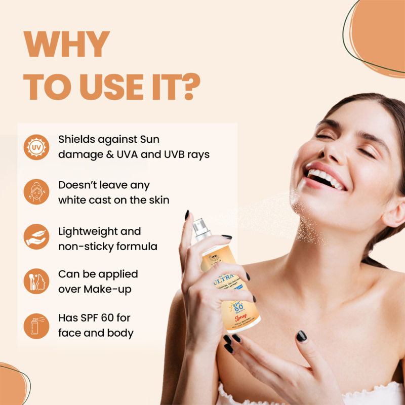 TNW The Natural Wash Sun Protection Sunscreen SPF UVA UBA 60+ PA++++ Spray
