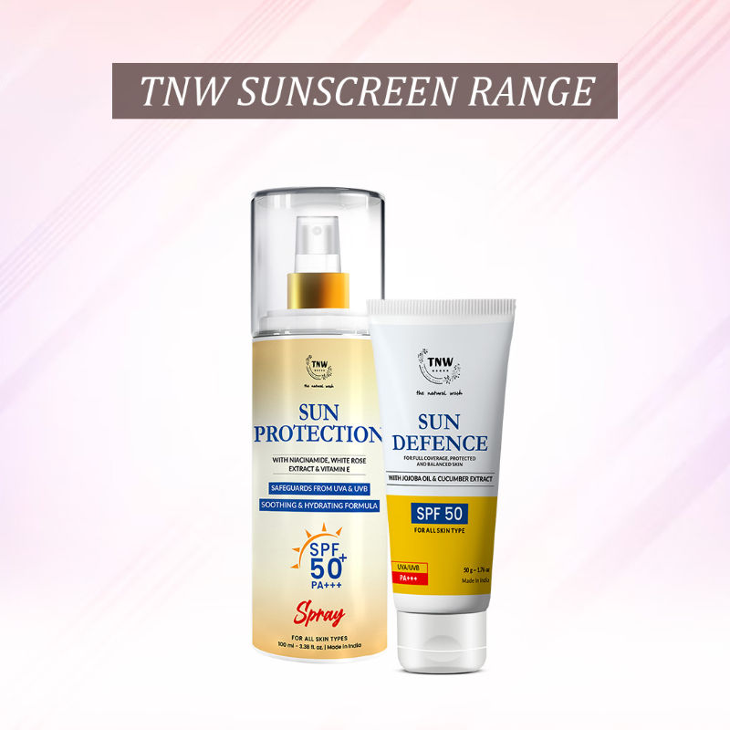 TNW The Natural Wash Sun Defence Sunscreen SPF 50 UVA UVB PA+++ Sunblock Suncream
