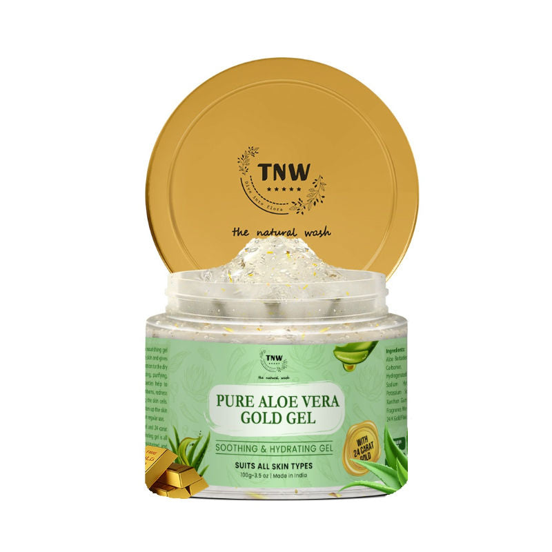 TNW The Natural Wash Multipurpose Pure Aloe Vera Gold Face Gel For All Skin Types