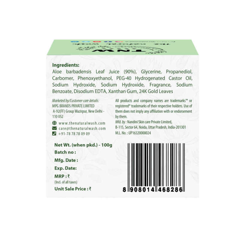 TNW The Natural Wash Multipurpose Pure Aloe Vera Gold Face Gel For All Skin Types
