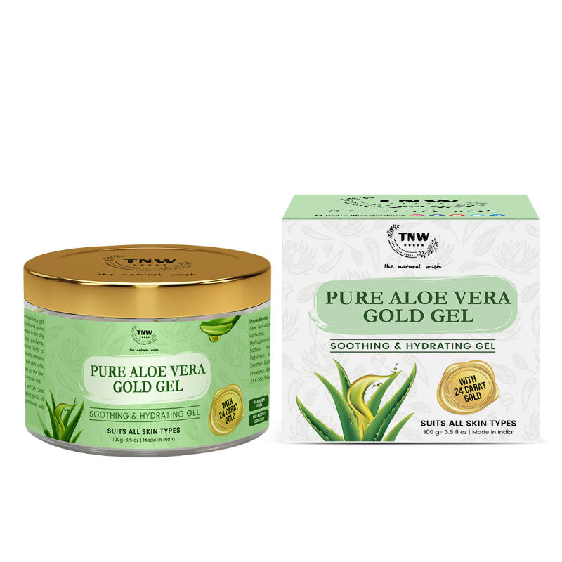 TNW The Natural Wash Multipurpose Pure Aloe Vera Gold Face Gel For All Skin Types