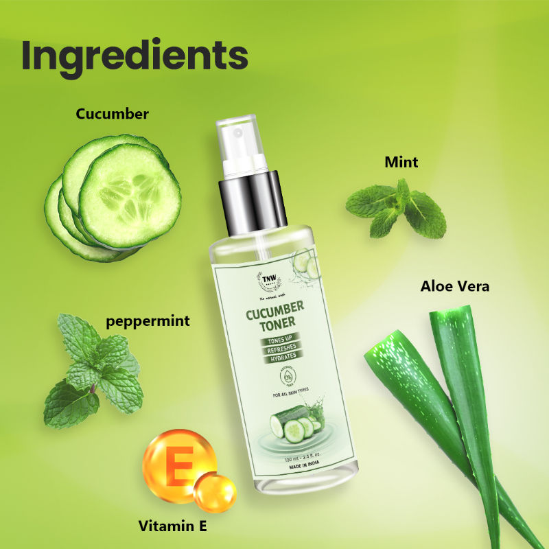 TNW The Natural Wash Cucumber Toner for Cleansing, Refreshing & Hydration Face Toner