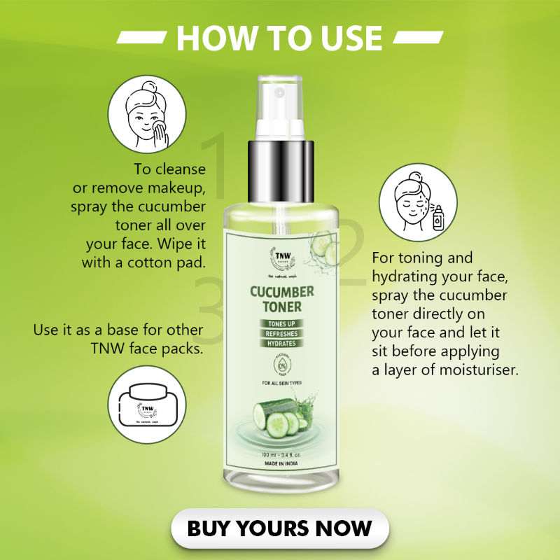 TNW The Natural Wash Cucumber Toner for Cleansing, Refreshing & Hydration Face Toner