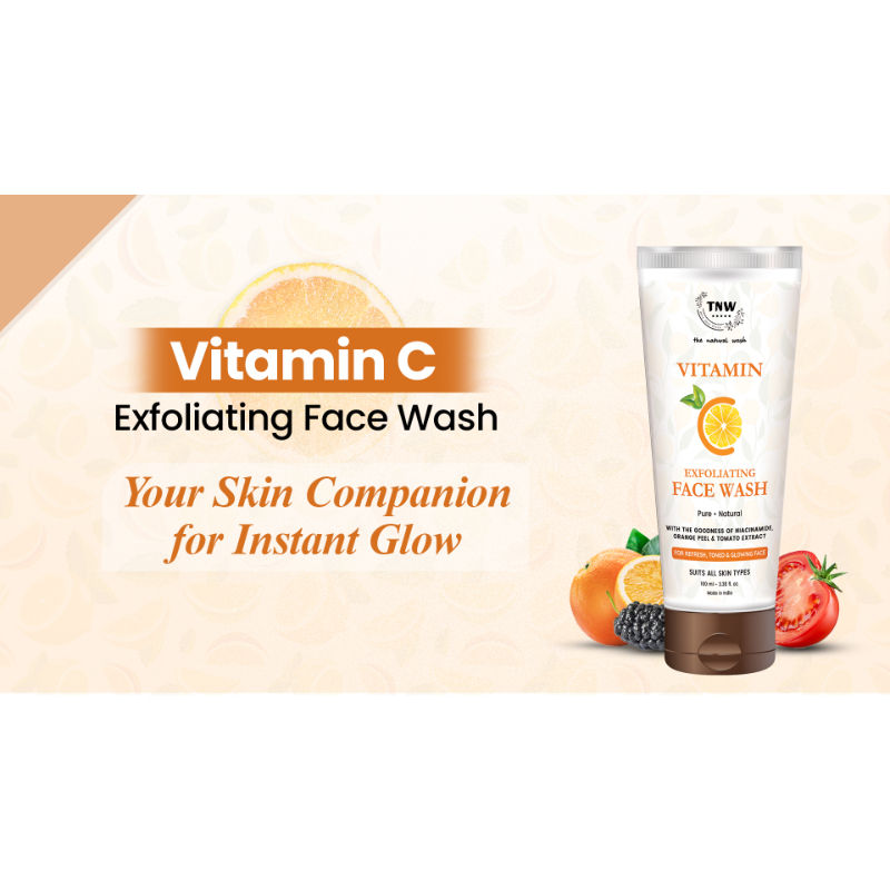 TNW The Natural Wash Deep Cleansing & Skin Brightening Vitamin C Face Wash Exfoliating