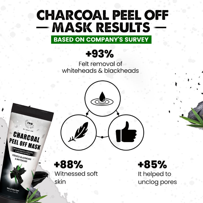 TNW The Natural Wash Charcoal Peel Off Face Mask with Activated Charcoal & Liquorice Extract