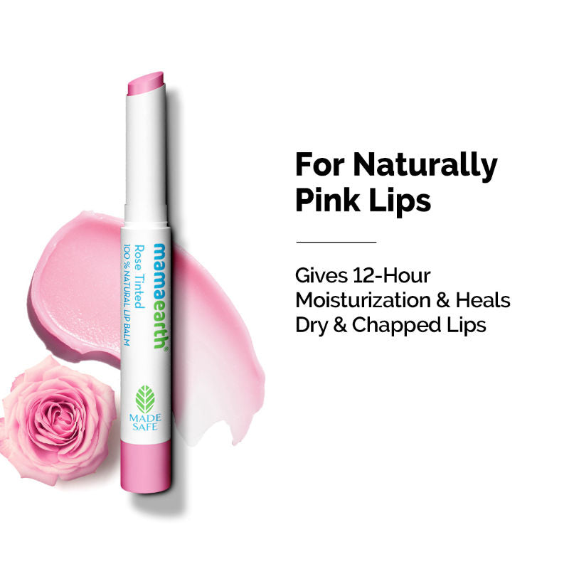 Mamaearth Cherry Tinted Natural Lip Balm for 12 Hour Moisturization and Naturally Red Lips