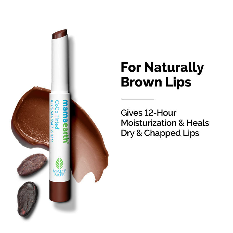 Mamaearth Cherry Tinted Natural Lip Balm for 12 Hour Moisturization and Naturally Red Lips