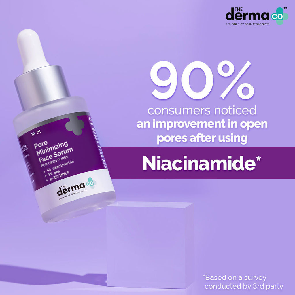 The Derma Co Pore Minimizing Face Serum With 4% Niacinamide, 5% PHA And P-refinyl For Open Pores