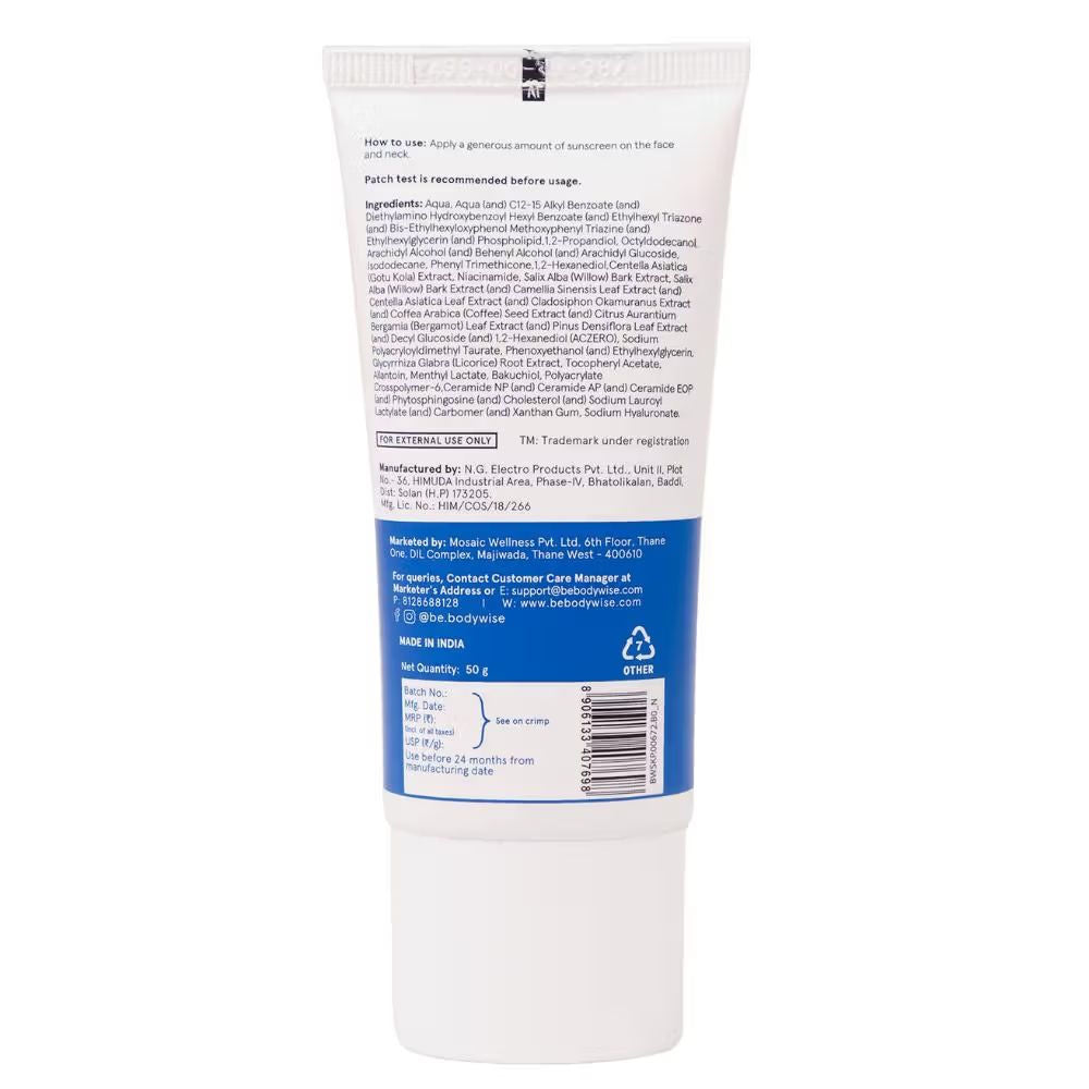 Be Bodywise Ultra Light Sunscreen SPF 50+ with SunOne-J & AcZero For Oily, Dry, Acne-prone Skin