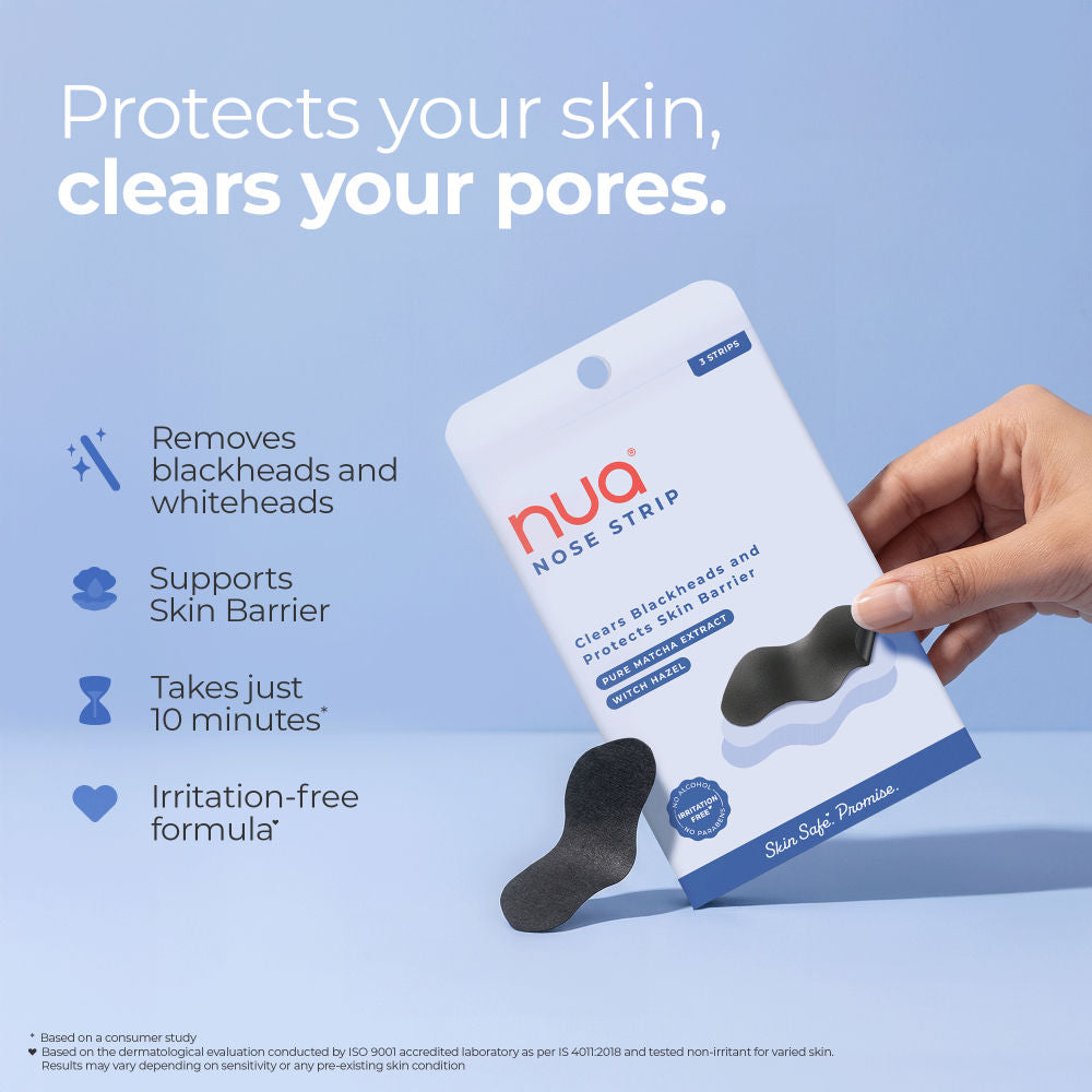 Nua Nose Strip Pure Matcha and Witch Hazel 100% Natural Extracts Works within 10 minutes