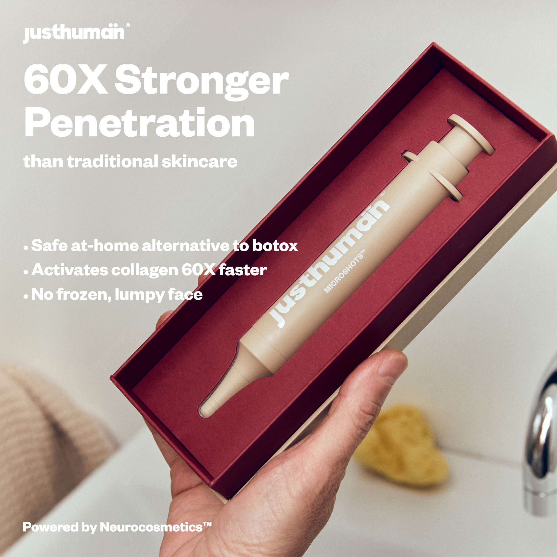 Just Human Microshots AgeDefying Peptide Cream Anti-Aging Fine Line Wrinkle Smoothing collagen boost