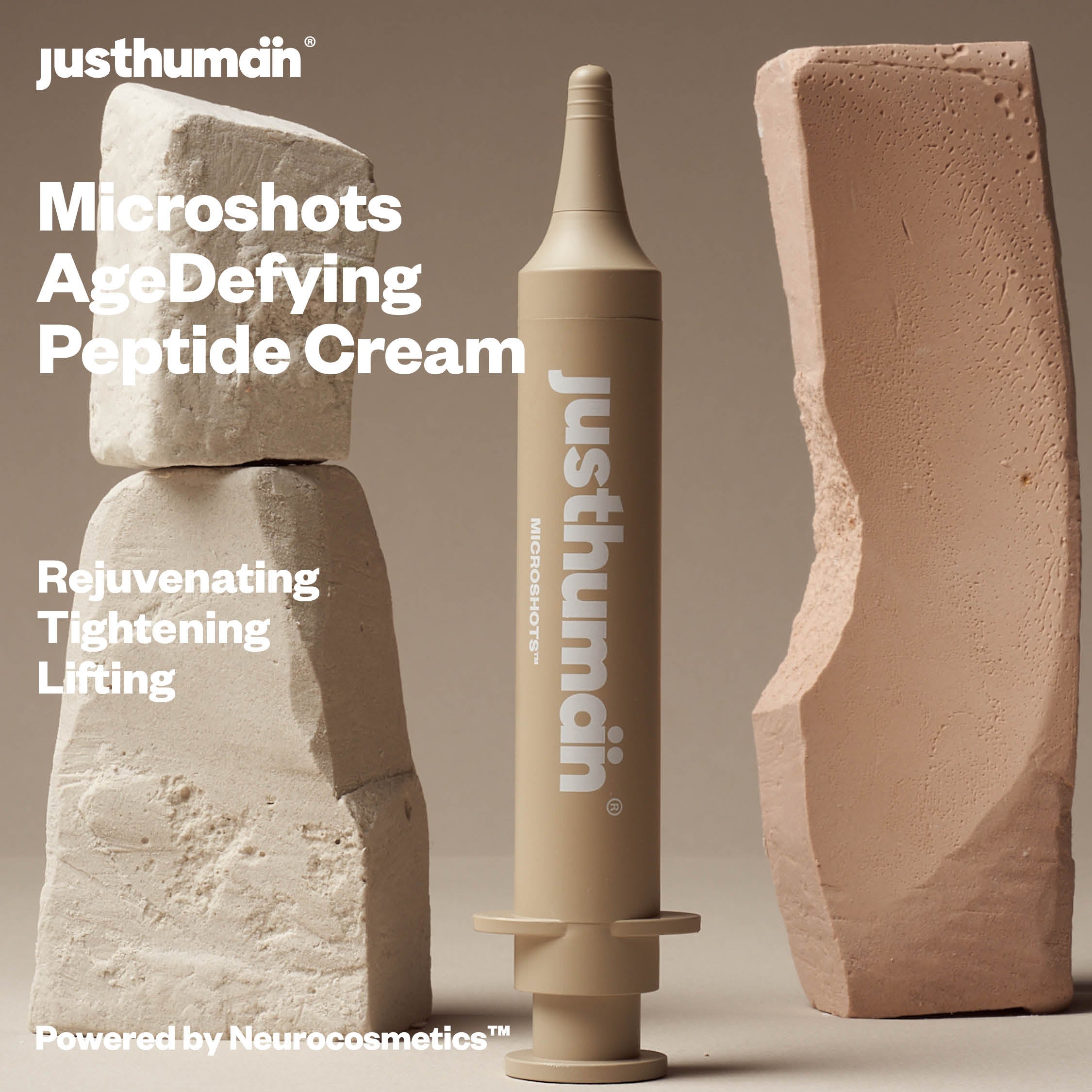 Just Human Microshots AgeDefying Peptide Cream Anti-Aging Fine Line Wrinkle Smoothing collagen boost