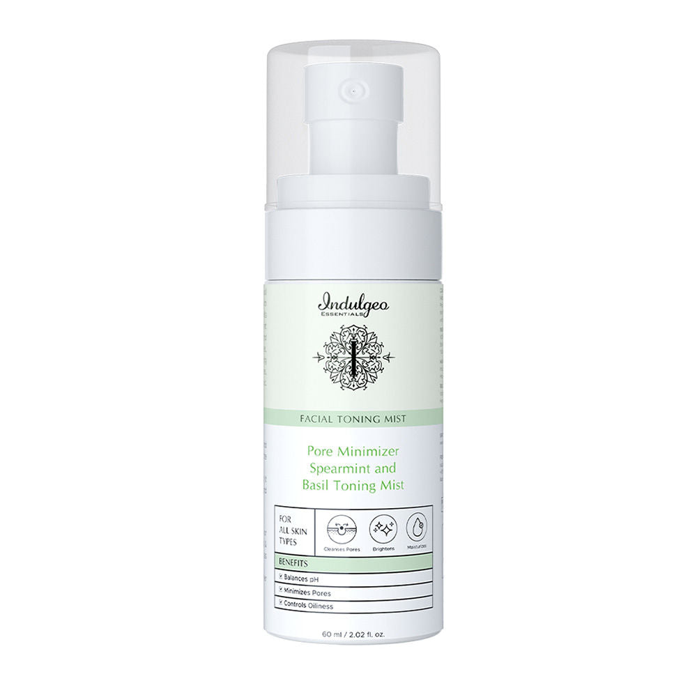Indulgeo Essentials Pore Minimizer Spearmint Basil Witch Hazel Toning Mist/Toner For All Skin Types