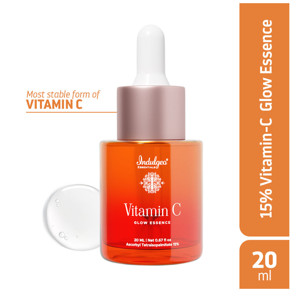 Indulgeo Essentials Vitamin C Glow Essence, Antioxidant - Rich Skin Brightening Face Serum