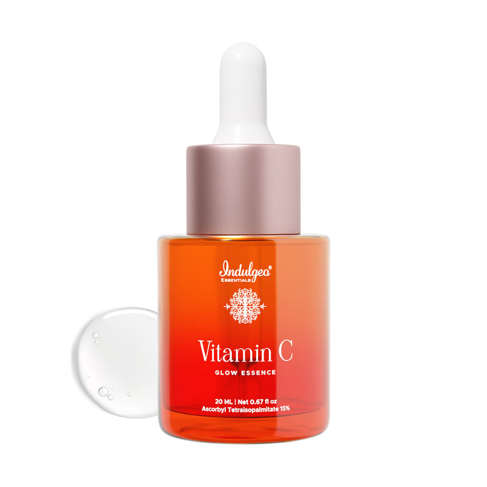 Indulgeo Essentials Vitamin C Glow Essence, Antioxidant - Rich Skin Brightening Face Serum