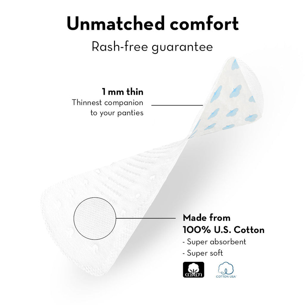 Plush Everyday Panty Liners Ultra Soft No Fragrance & Paraben Free