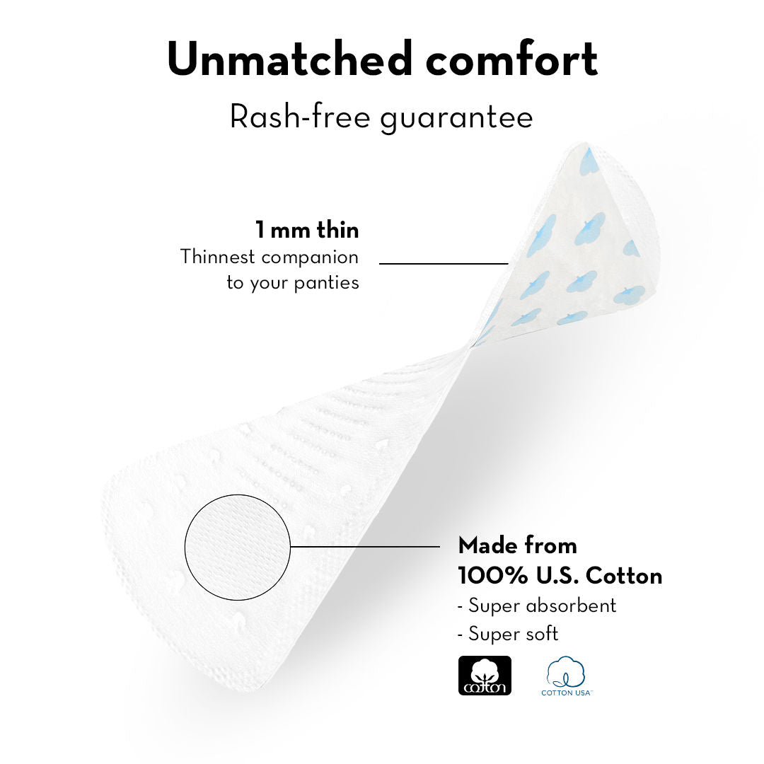 Plush Everyday Panty Liners Ultra Soft No Fragrance & Paraben Free